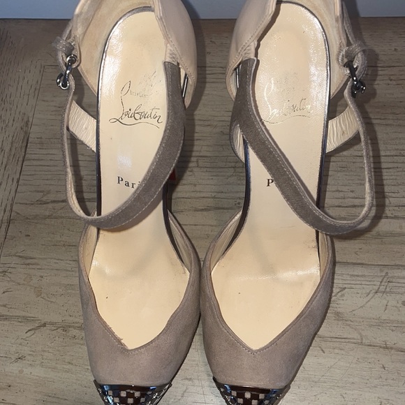 Christian Louboutin suede/crelino/calf heel, 39.5 - Picture 9 of 16